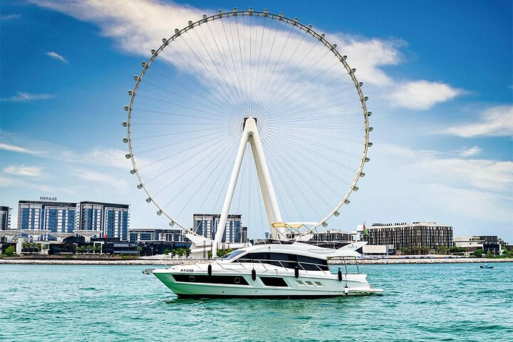Experience the thrill of sailing past iconic landmarks while enjoying the luxury of a 48ft yacht. Embrace adventure with family and friends in stunning Dubai waters.